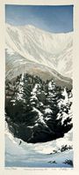 Matt Brown Woodblock Print Tuckerman's from Wildcat Mtn, 2nd state