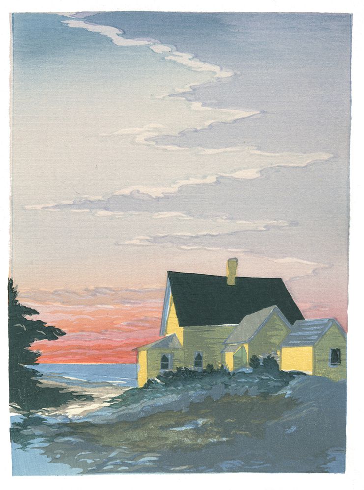 Matt Brown Woodblock Print A Maine Morning