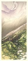 Matt Brown Woodblock Print Above King Ravine