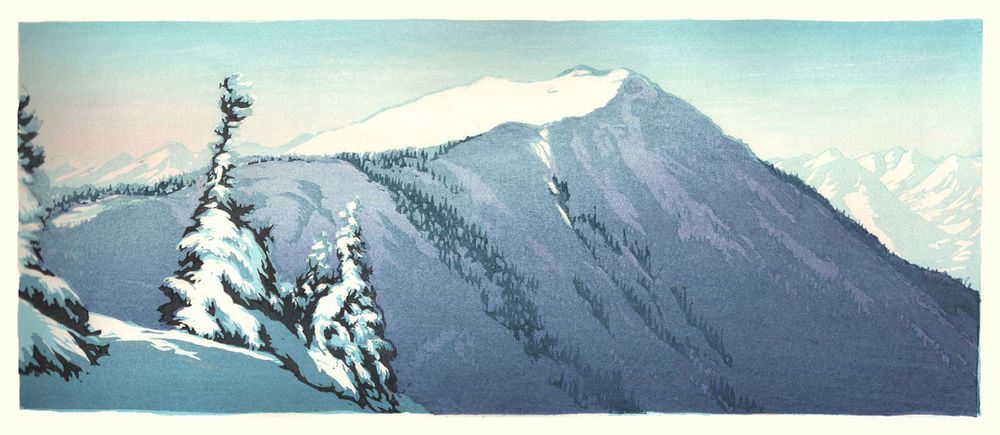 Matt Brown Woodblock Print Aspen Highlands